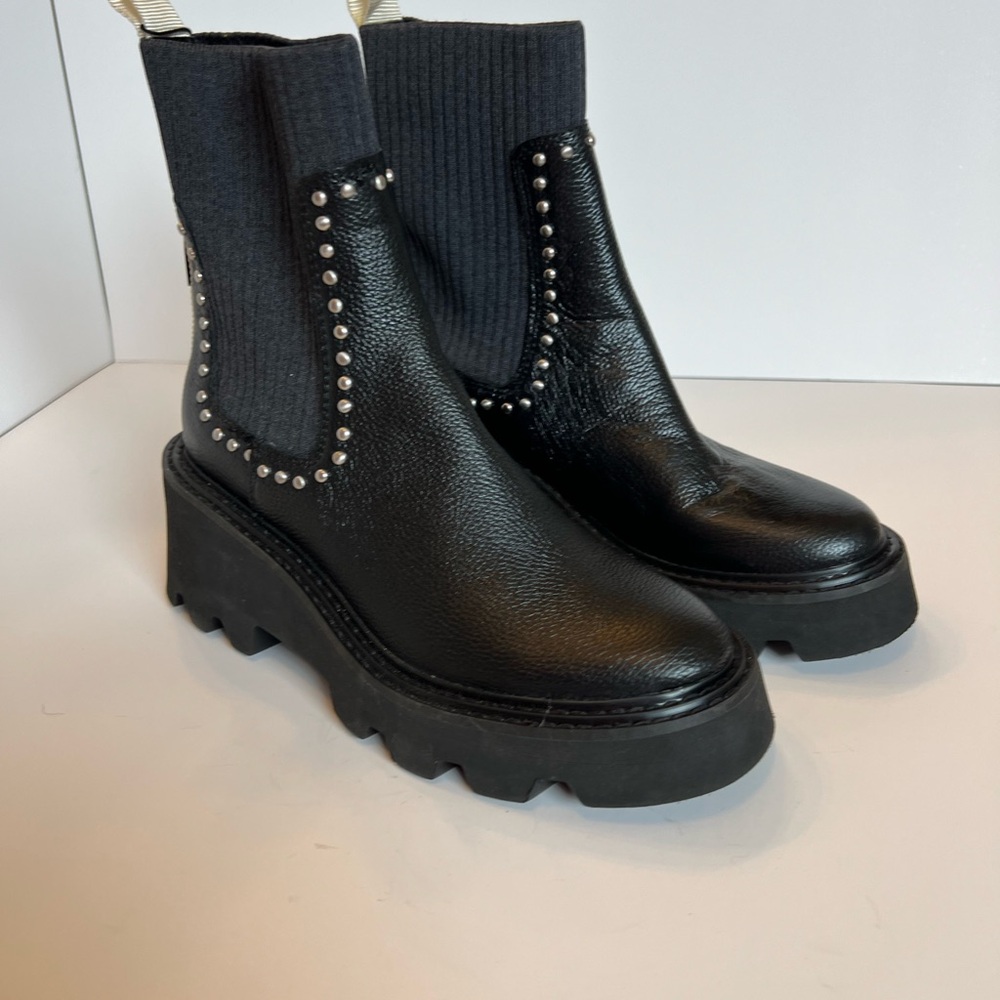 Dolce Vita leather black studded boots size6.5 - Picture 3 of 8